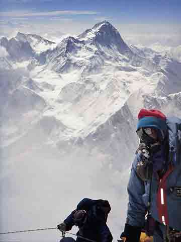
Rob Hall Near Everest South Summit With Makalu Behind 1995 - Himalayan Quest: Ed Viesturs on the 8,000-Meter Giants book
